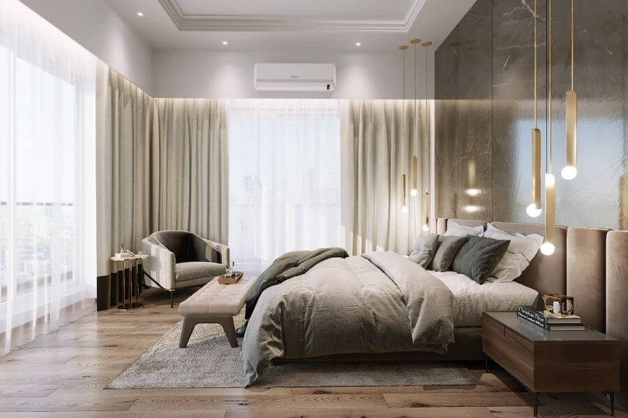 bedroom residential interiors in mumbai